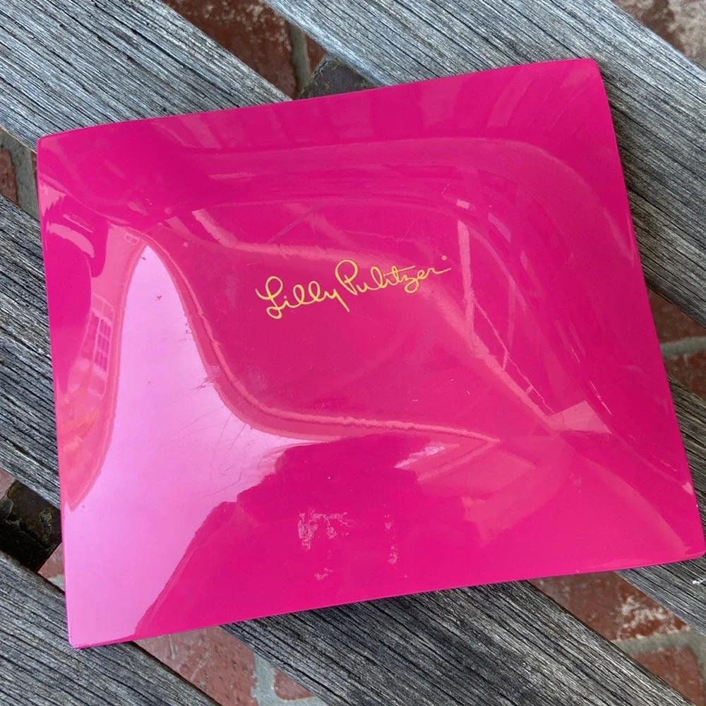 Lilly Pulitzer elephant glass tray - Picture 2 of 2